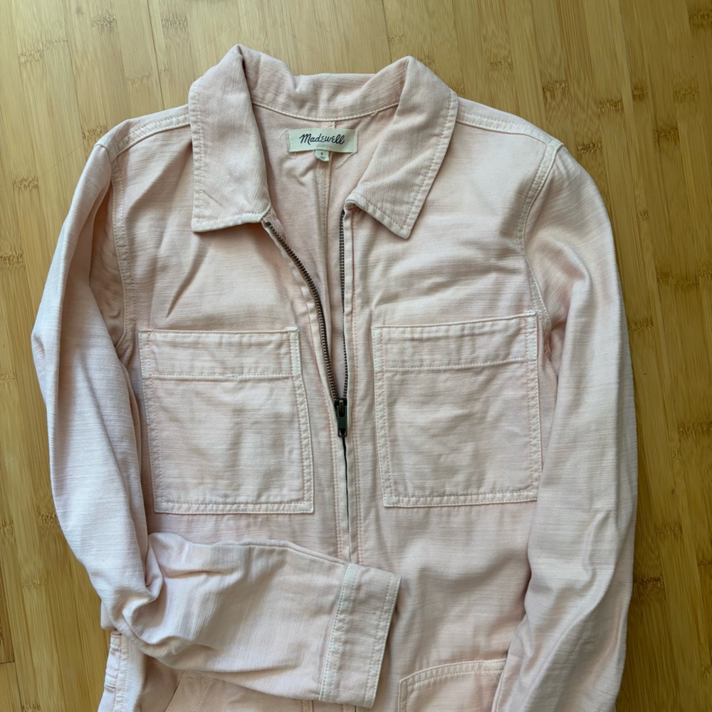 Madewell Blush Pink Zip-Front Jumpsuit - Picture 7 of 7